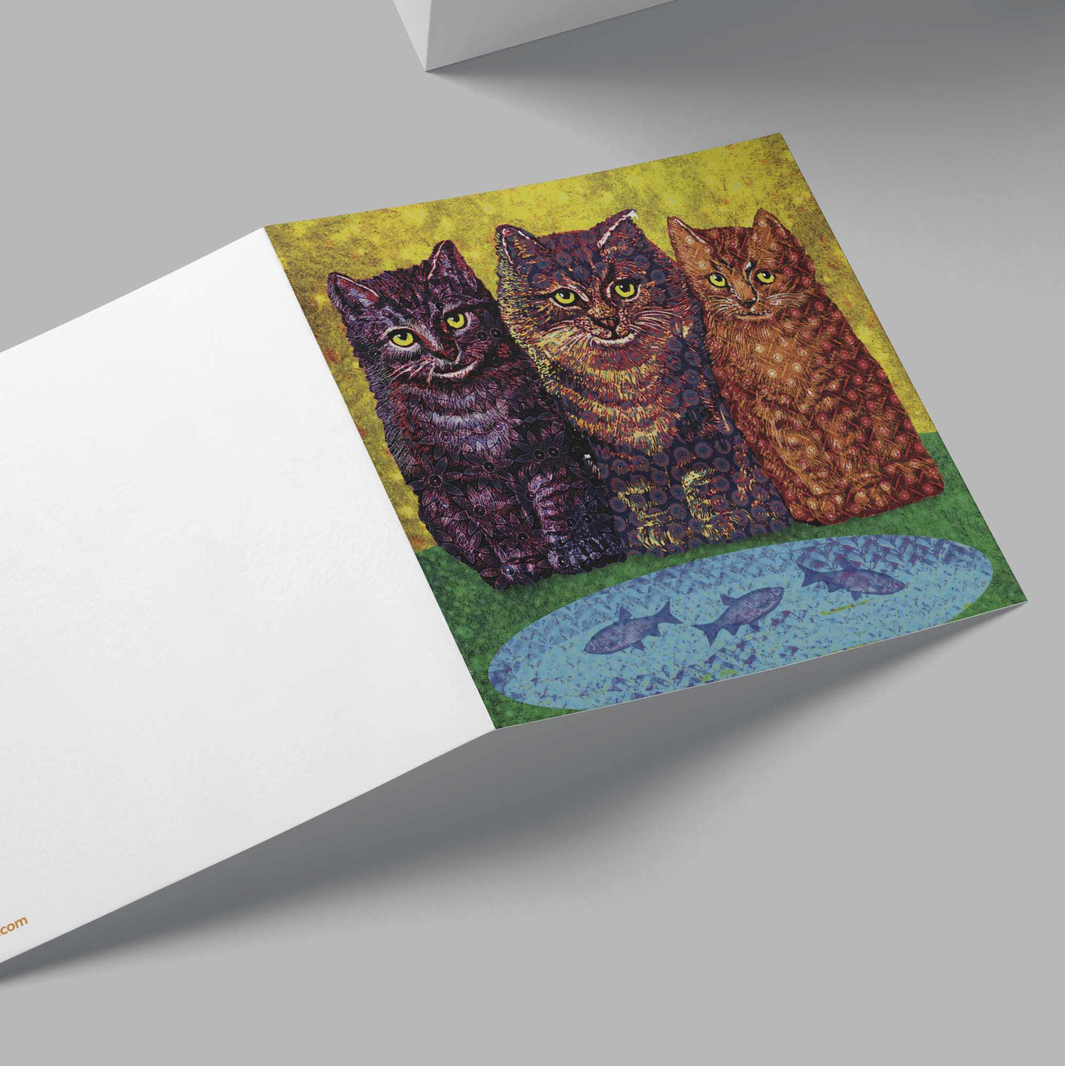 Shweshwe Kittens Card